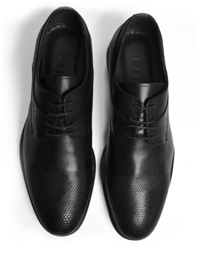 Perforated Leather Lace Ups Shoes